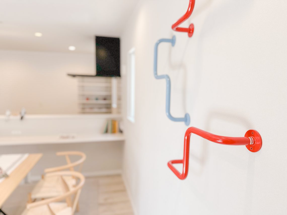 お家アスレチックがある吹抜けリビングのお家