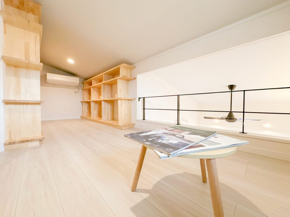 リビング直結型のロフトがある39坪4LDKの平屋