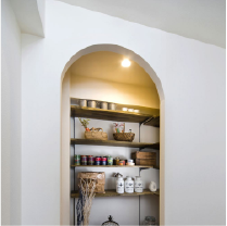 アーチ型パントリー