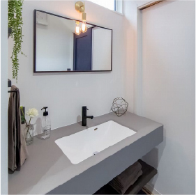 存在感のある洗面台